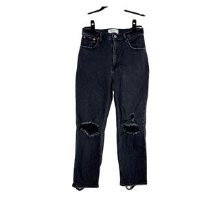 Abercrombie & Fitch Jeans 4Short Ankle Straight Ultra High Rise Distressed